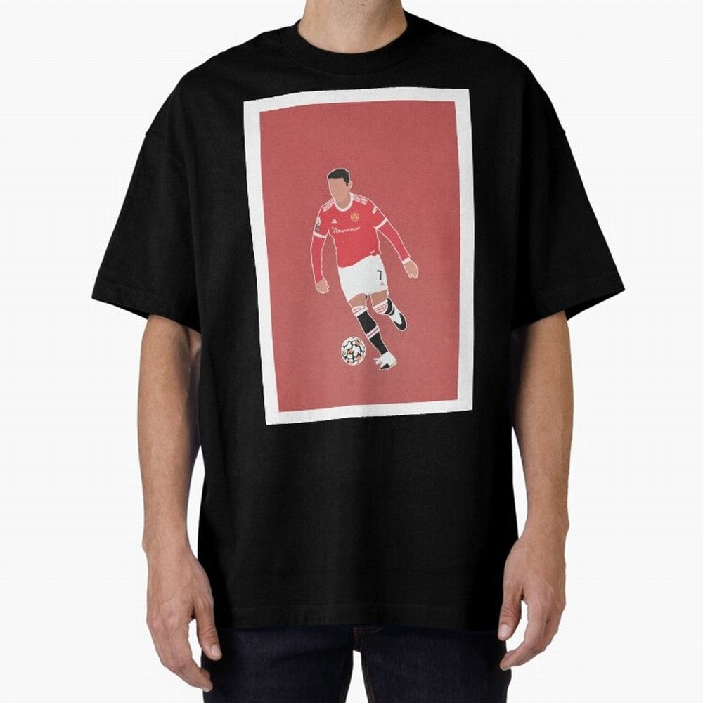 Cristiano Ronaldo 2 Oversized T-Shirt Back the Journey through Global Football Passion for FIFA World Cup 2026, Inspired by Messi, Neymar and Mbappe, Portugal, Sports Nostalgia, International Competition, Famous Players and Unforgettable Victories;