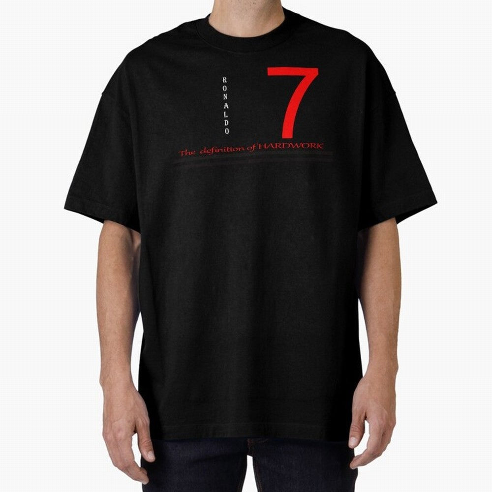 Christiano Ronaldo T-shirts Oversized T-Shirt Feel the Trophy Chase of FIFA World Cup 2026 Group Stage Spirit, Highlighting France, Messi, Classic Soccer Heritage, Championship Pressure, Fan Loyalty and International Pride; Great for Supporters Who