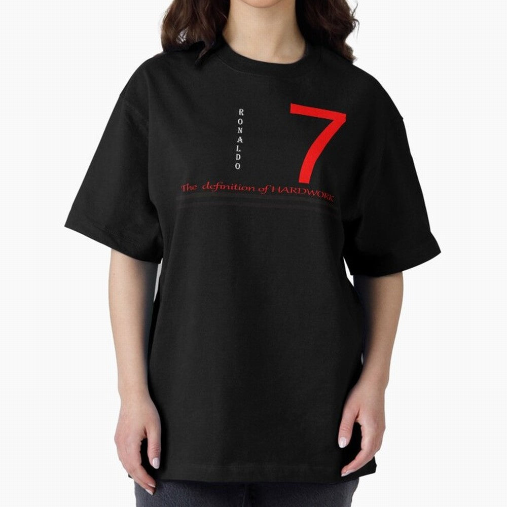 Christiano Ronaldo T-shirts Oversized T-Shirt Feel the Trophy Chase of FIFA World Cup 2026 Group Stage Spirit, Highlighting France, Messi, Classic Soccer Heritage, Championship Pressure, Fan Loyalty and International Pride; Great for Supporters Who