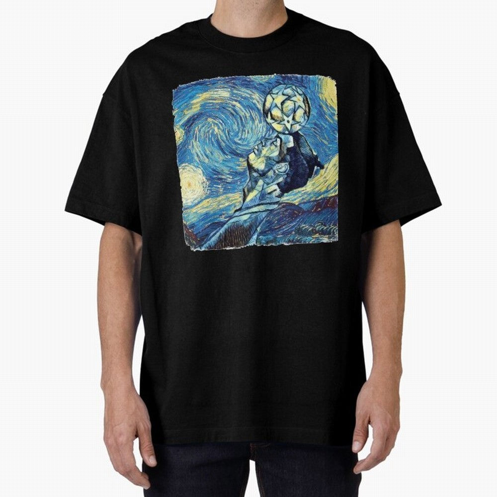 Ronaldo Ronaldo Van Gogh Style Oversized T-Shirt Relive the Noise and Pride of FIFA World Cup 2026 Featuring Mbappe and Neymar, Brazil, Portugal and Argentina Energy, Soccer Culture, Superstar Moments, National Team Dreams and Competitive Fire;