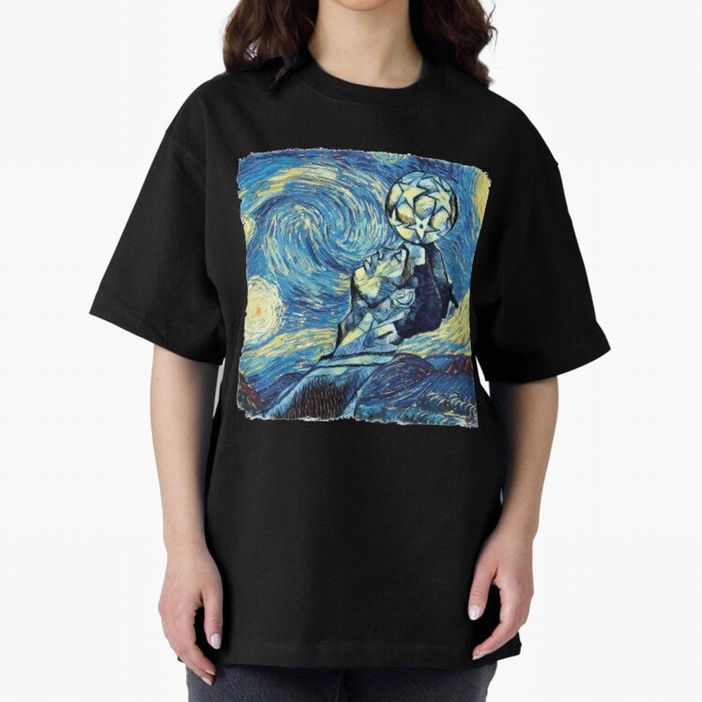 Ronaldo Ronaldo Van Gogh Style Oversized T-Shirt Relive the Noise and Pride of FIFA World Cup 2026 Featuring Mbappe and Neymar, Brazil, Portugal and Argentina Energy, Soccer Culture, Superstar Moments, National Team Dreams and Competitive Fire;