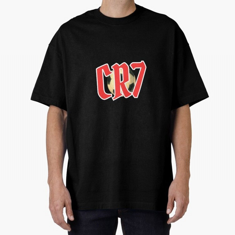 CR7 RED Oversized T-Shirt Bring Global Tournament Vibes to FIFA World Cup 2026 Spirit, Highlighting England, Mbappe, Match Day Excitement, Supporter Culture, Golden Goals and Global Football Passion; Ideal for Passionate Fans Who Love Underdog