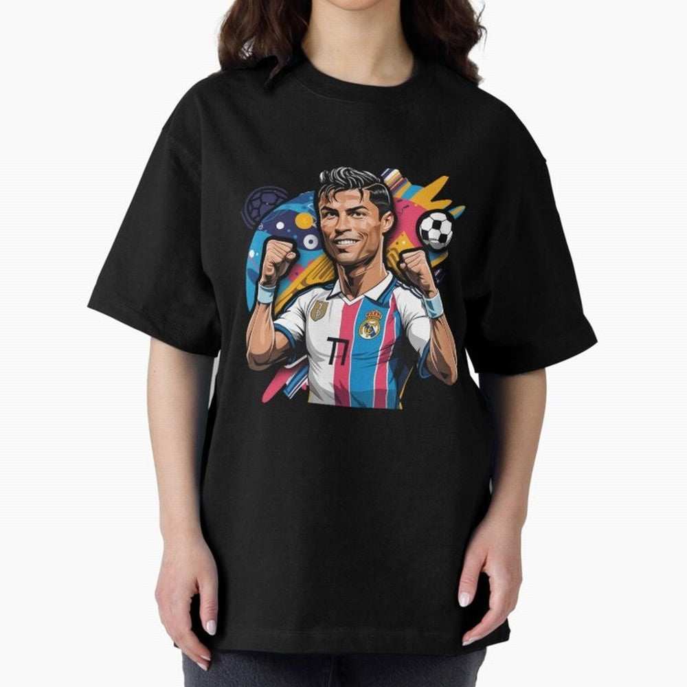 Cristiano Ronaldo cr7 Oversized T-Shirt Refresh FIFA World Cup 2026 USA Canada Mexico for Fans of Cristiano Ronaldo and France, Bringing Worldwide Fan Energy, Dramatic Goals, Stadium Lights and Championship Celebrations; Made for Collectors Who