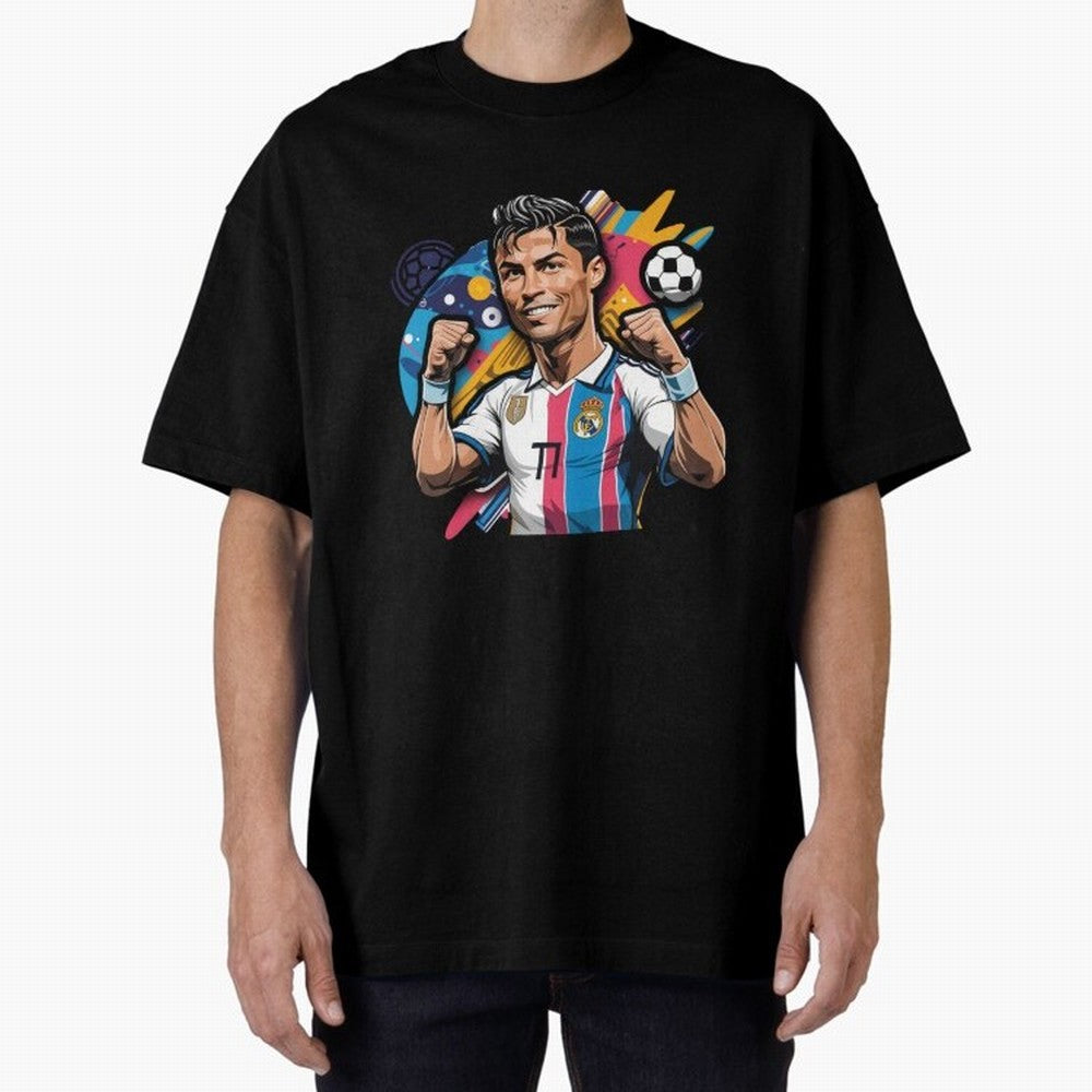 Cristiano Ronaldo cr7 Oversized T-Shirt Refresh FIFA World Cup 2026 USA Canada Mexico for Fans of Cristiano Ronaldo and France, Bringing Worldwide Fan Energy, Dramatic Goals, Stadium Lights and Championship Celebrations; Made for Collectors Who