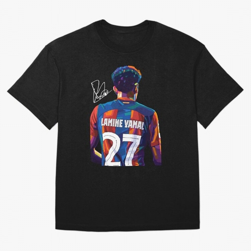 Lamine Yamal Football Player Wpap Art Oversized T-Shirt Support the Legends of FIFA World Cup 2026 USA Canada Mexico Highlighting Haaland and Mbappe, England and Germany Energy, Football History, Final Match Energy, Crowd Noise and Once in a