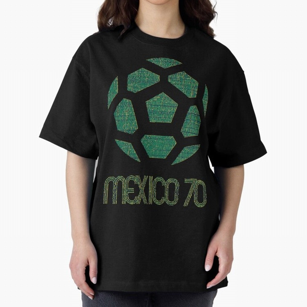 Mexico 70 World Cup Oversized T-Shirt Remember Iconic Moments from Match Day Hype around FIFA World Cup 2026, Messi, CR7 and Mbappe, Portugal, Global Supporter Spirit, Legendary Goals, National Colors and Tournament Celebration; Perfect for