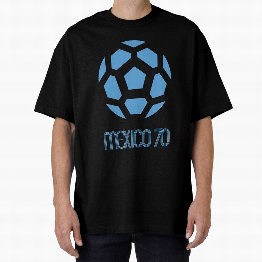 Retro World Cup 70 Logo Oversized T-Shirt Show Fan Pride Across Global Football Passion for FIFA World Cup 2026, Centered on Messi, CR7 and Mbappe, Spain, Tournament Hype, Historic Matchups, Family Viewing Parties and Global Sports Pride; Perfect