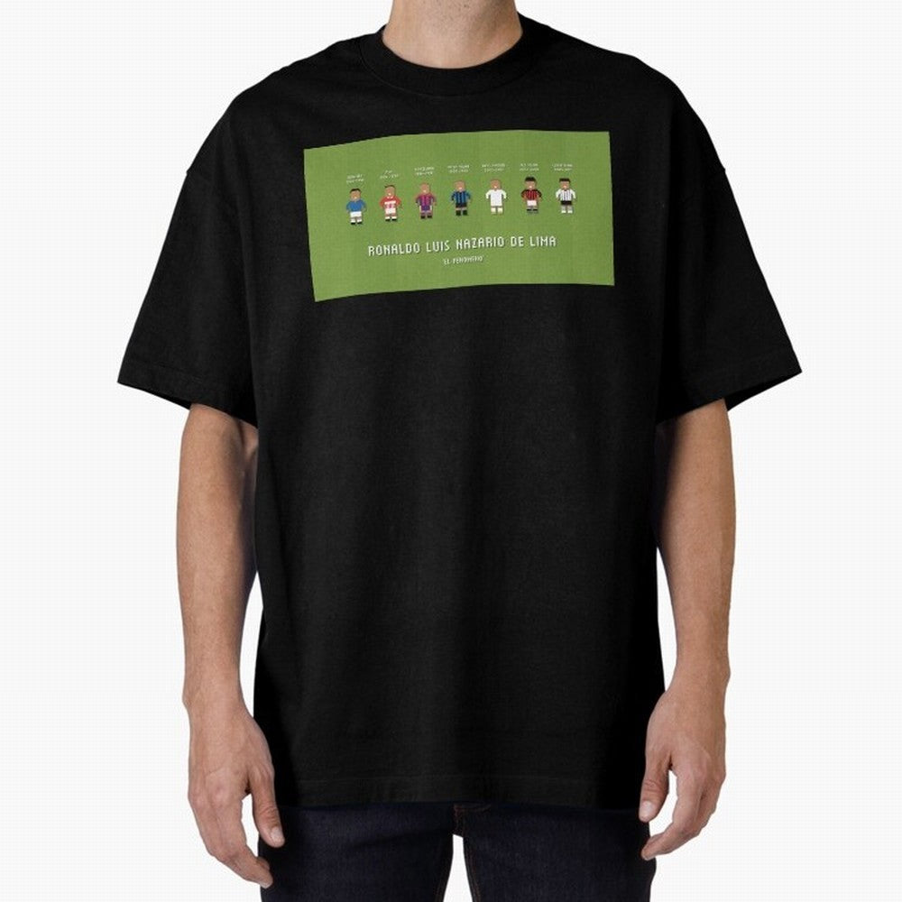 Ronaldo R9 Clubs Oversized T-Shirt Relive FIFA World Cup 2026 USA Canada Mexico Inspired by Haaland, Spain and Netherlands Energy, Goal Celebration Energy, Supporter Heritage, Football Icons and Worldwide Tournament Joy; Ideal for Football Dads,