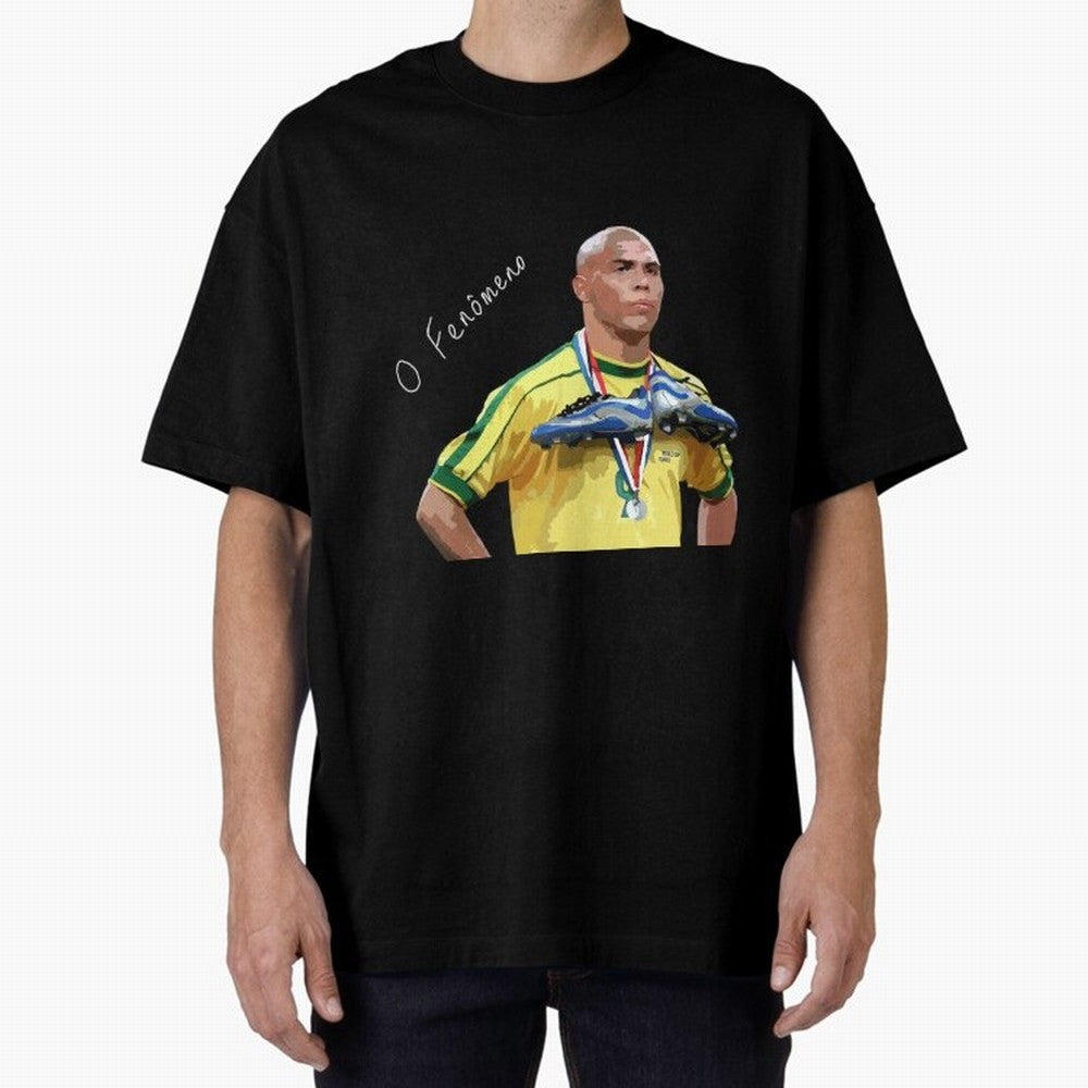 Ronaldo Il Fenomeno Oversized T-Shirt Celebrate Every Goal in Global Football Passion for FIFA World Cup 2026 USA Canada Mexico, Inspired by Neymar, Haaland and Cristiano Ronaldo, France, Football History, Final Match Energy, Crowd Noise and Once