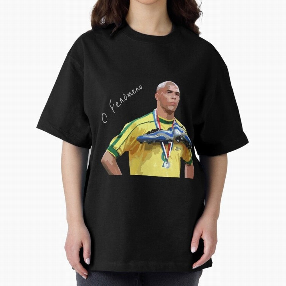 Ronaldo Il Fenomeno Oversized T-Shirt Celebrate Every Goal in Global Football Passion for FIFA World Cup 2026 USA Canada Mexico, Inspired by Neymar, Haaland and Cristiano Ronaldo, France, Football History, Final Match Energy, Crowd Noise and Once