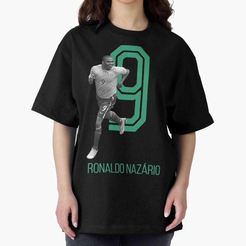 Ronaldo Naz¨¢rio Retro Oversized T-Shirt Carry National Pride through Match Day Hype around FIFA World Cup 2026 Group Stage, CR7, France and Portugal, Stadium Memories, Football Loyalty, International Chants and Championship Tradition; Great for