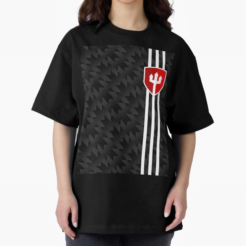 Manchester United 2017/18 3rd Kit Jersey Pattern Oversized T-Shirt Celebrate the Road through FIFA World Cup 2026 with Haaland and Mbappe, Argentina, France and Brazil Energy, Vintage Soccer Flavor, Modern Football Stars, National Flags and Final