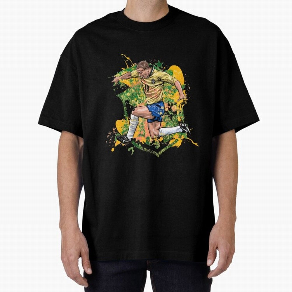 Ronaldo Nazario de Lima - Fenomeno do Brasil Oversized T-Shirt Follow the FIFA World Cup 2026 USA Canada Mexico Journey through CR7 and Messi Highlights, England and Germany Pride, Worldwide Fan Energy, Dramatic Goals, Stadium Lights and