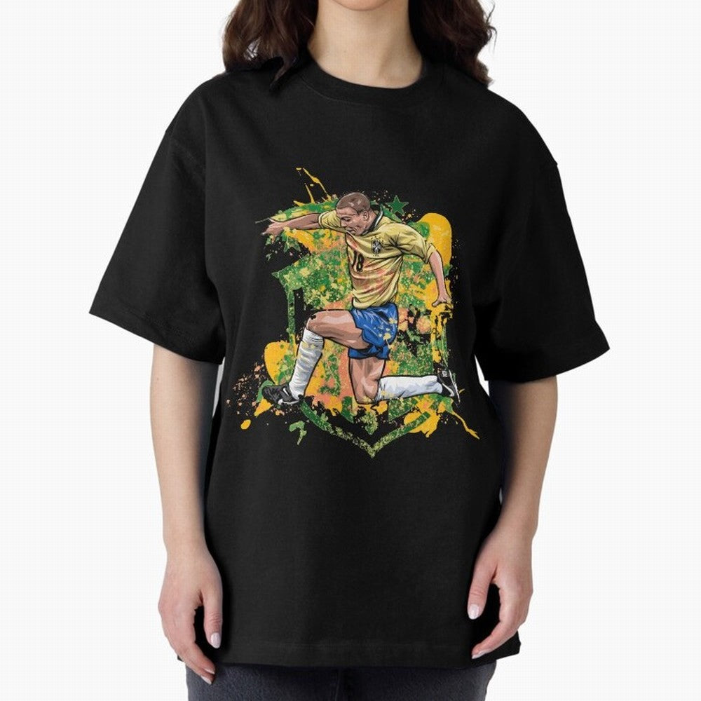 Ronaldo Nazario de Lima - Fenomeno do Brasil Oversized T-Shirt Follow the FIFA World Cup 2026 USA Canada Mexico Journey through CR7 and Messi Highlights, England and Germany Pride, Worldwide Fan Energy, Dramatic Goals, Stadium Lights and
