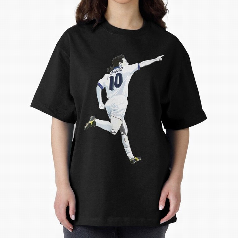 Roberto Baggio - Italy | Mbappe gift Oversized T-Shirt Bring Global Tournament Vibes to FIFA World Cup 2026 Spirit, Highlighting England, Mbappe, Match Day Excitement, Supporter Culture, Golden Goals and Global Football Passion; Ideal for