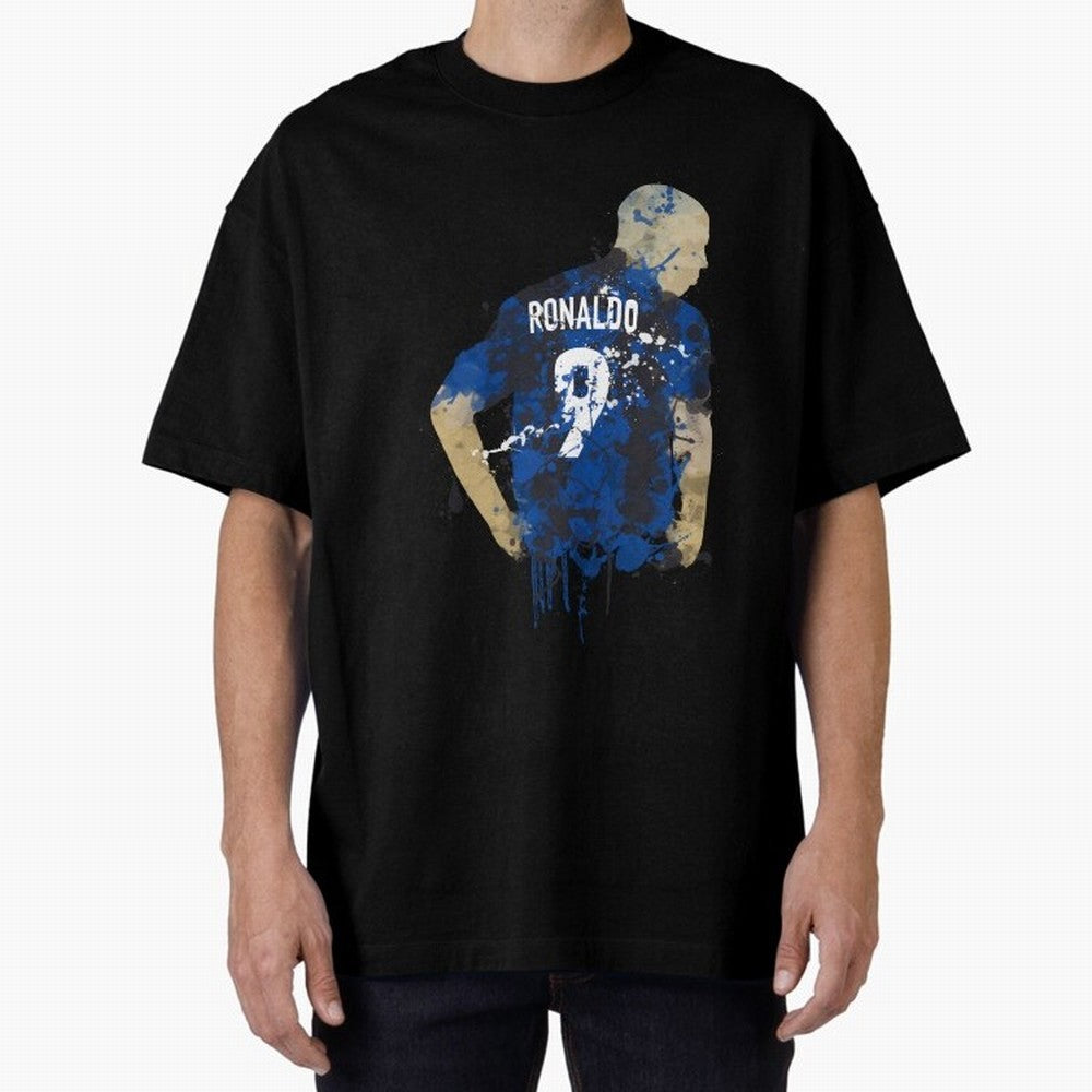 Ronaldo Number 9 Art Oversized T-Shirt Bring Stadium Energy to FIFA World Cup 2026 for Fans of Cristiano Ronaldo and England, Bringing Football Passion, Legendary Performances, Festival Vibes and Supporter Community; Perfect for Supporters Who Want