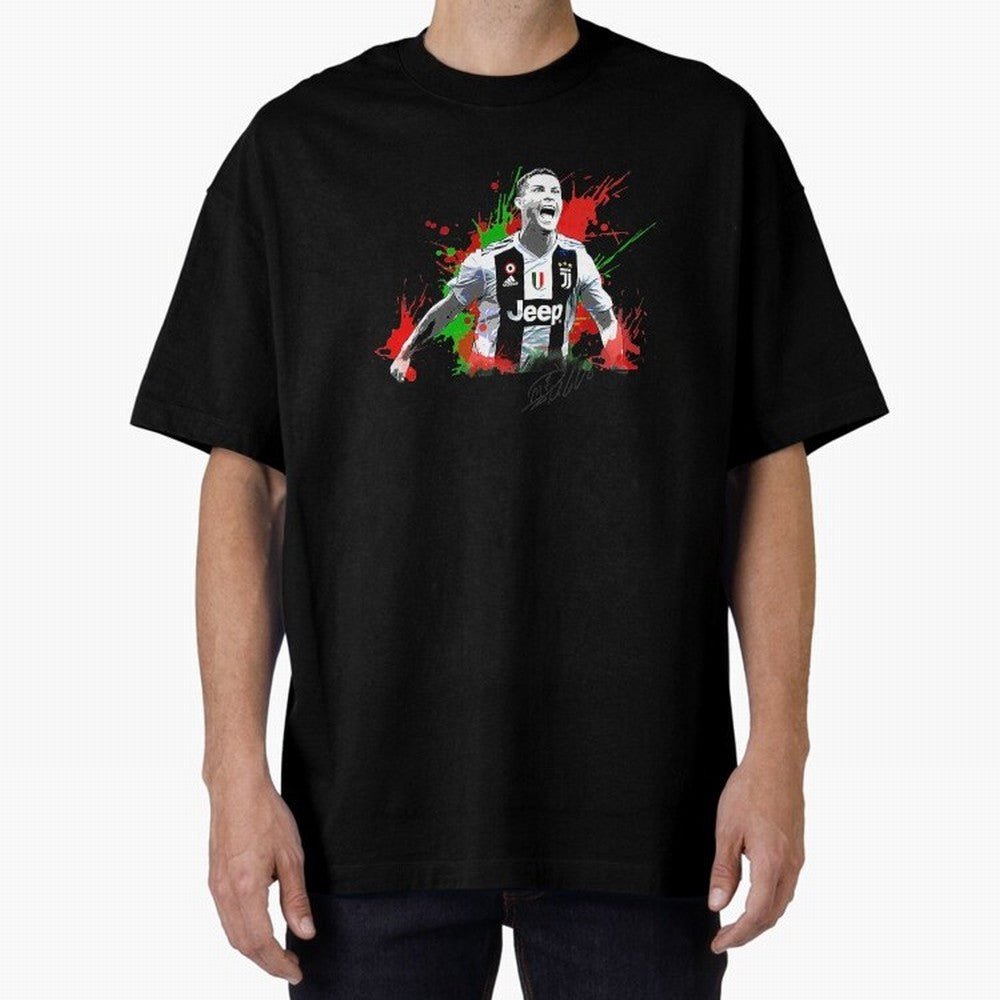 Cristiano Ronaldo Fan Oversized T-Shirt Join the Global Buzz around FIFA World Cup 2026 Group Stage Spirit, Featuring Spain, Haaland and Mbappe, Global Supporter Spirit, Legendary Goals, National Colors and Tournament Celebration; Great for