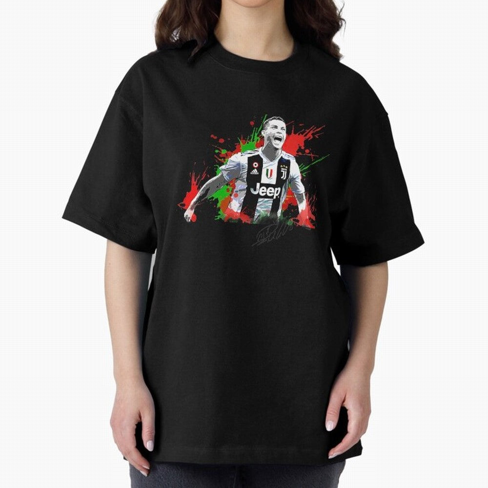 Cristiano Ronaldo Fan Oversized T-Shirt Join the Global Buzz around FIFA World Cup 2026 Group Stage Spirit, Featuring Spain, Haaland and Mbappe, Global Supporter Spirit, Legendary Goals, National Colors and Tournament Celebration; Great for