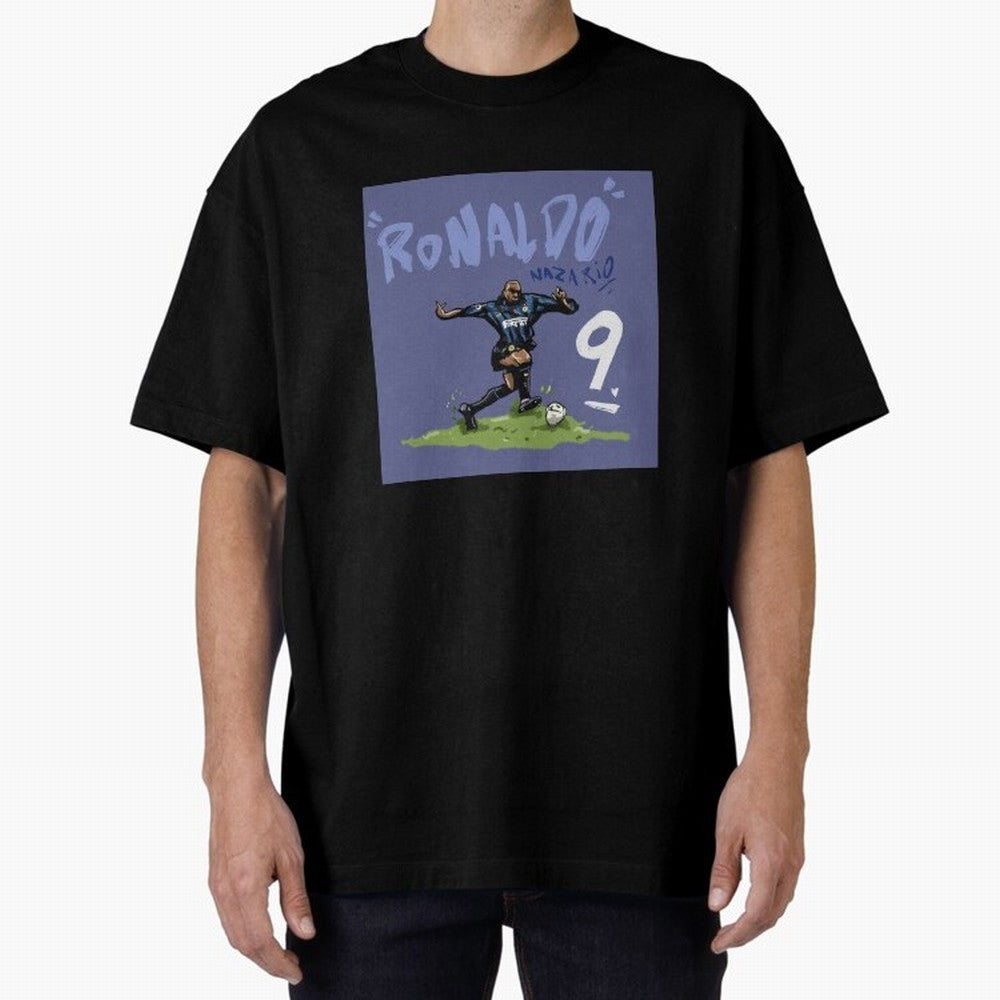 Ronaldo Nazario. Oversized T-Shirt Live for the Drama of FIFA World Cup 2026 Group Stage for Fans of Cristiano Ronaldo, Haaland and CR7 and France, Bringing Retro Football Energy, Iconic Rivalries, Trophy Chase Drama and Stadium Atmosphere; Ideal