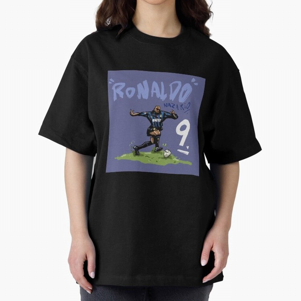 Ronaldo Nazario. Oversized T-Shirt Live for the Drama of FIFA World Cup 2026 Group Stage for Fans of Cristiano Ronaldo, Haaland and CR7 and France, Bringing Retro Football Energy, Iconic Rivalries, Trophy Chase Drama and Stadium Atmosphere; Ideal