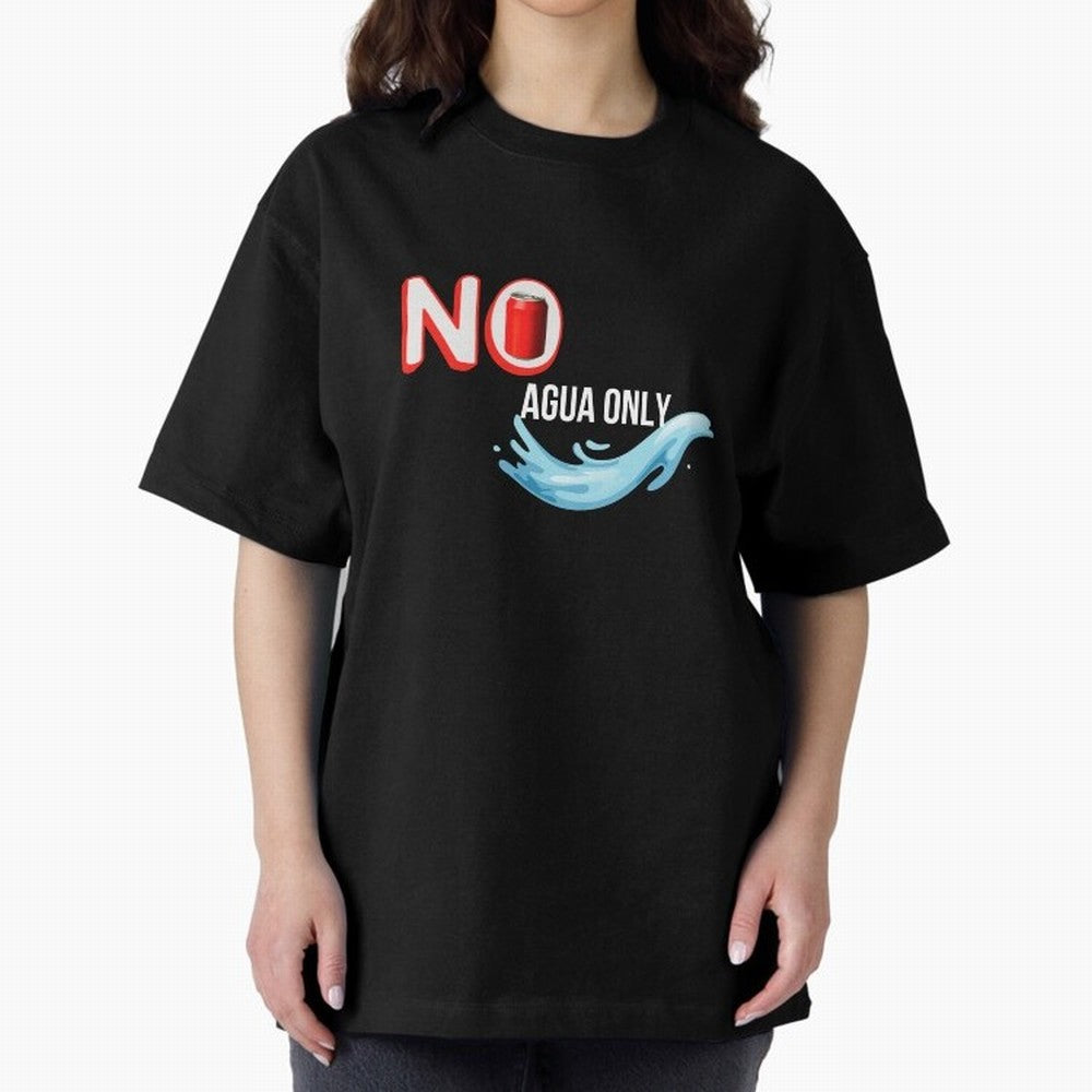 Cristiano Ronaldo - No Soda Coca Drink Agua Water Only Oversized T-Shirt Capture Stadium Memories from Match Day Hype around FIFA World Cup 2026 Group Stage, Neymar, Haaland and Cristiano Ronaldo, England, Vintage Soccer Flavor, Modern Football