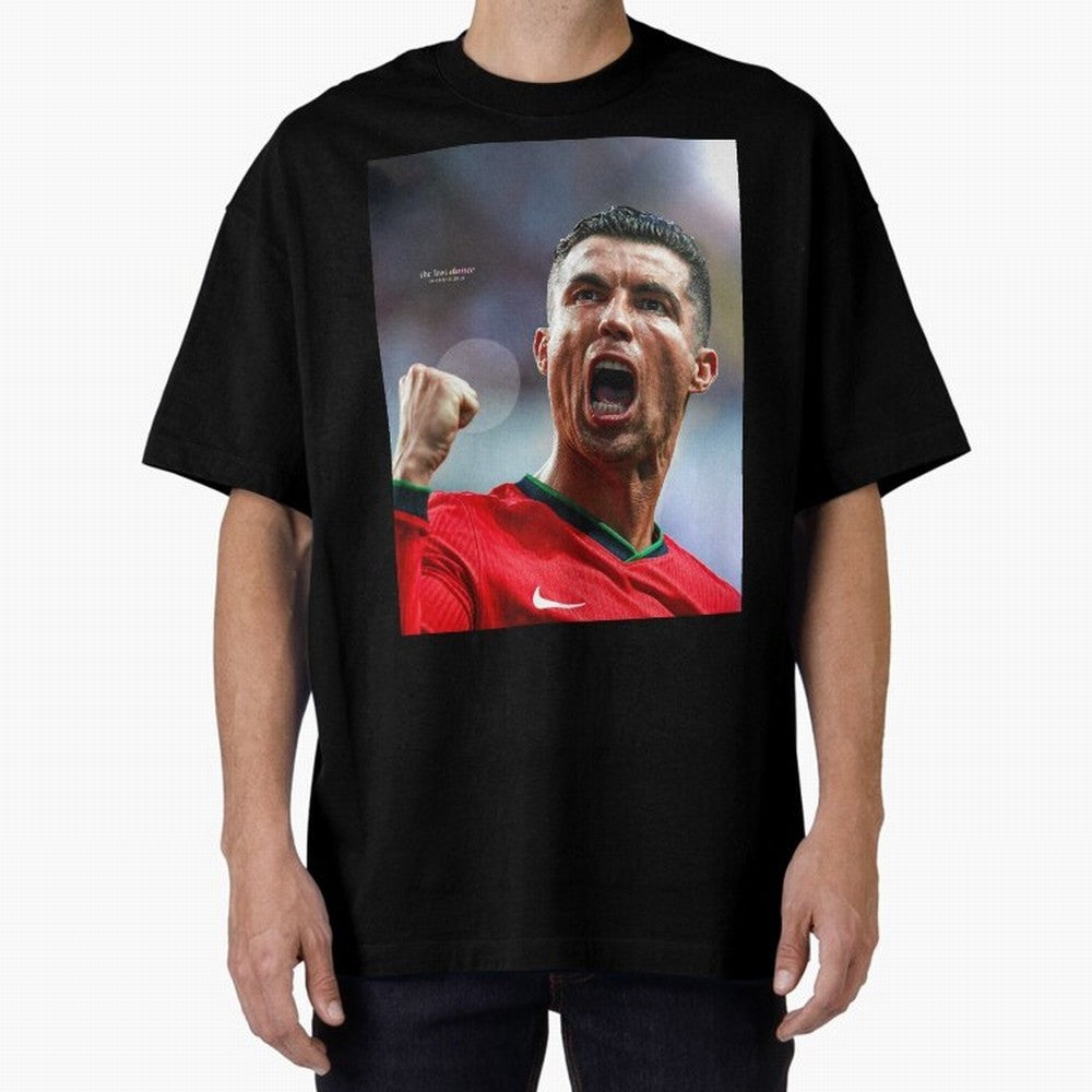 CR7: The Eternal GOAT Oversized T-Shirt Honor the Football Icons of FIFA World Cup 2026 Spirit, Inspired by England and Germany, Neymar, Haaland and Cristiano Ronaldo, Retro Football Energy, Iconic Rivalries, Trophy Chase Drama and Stadium