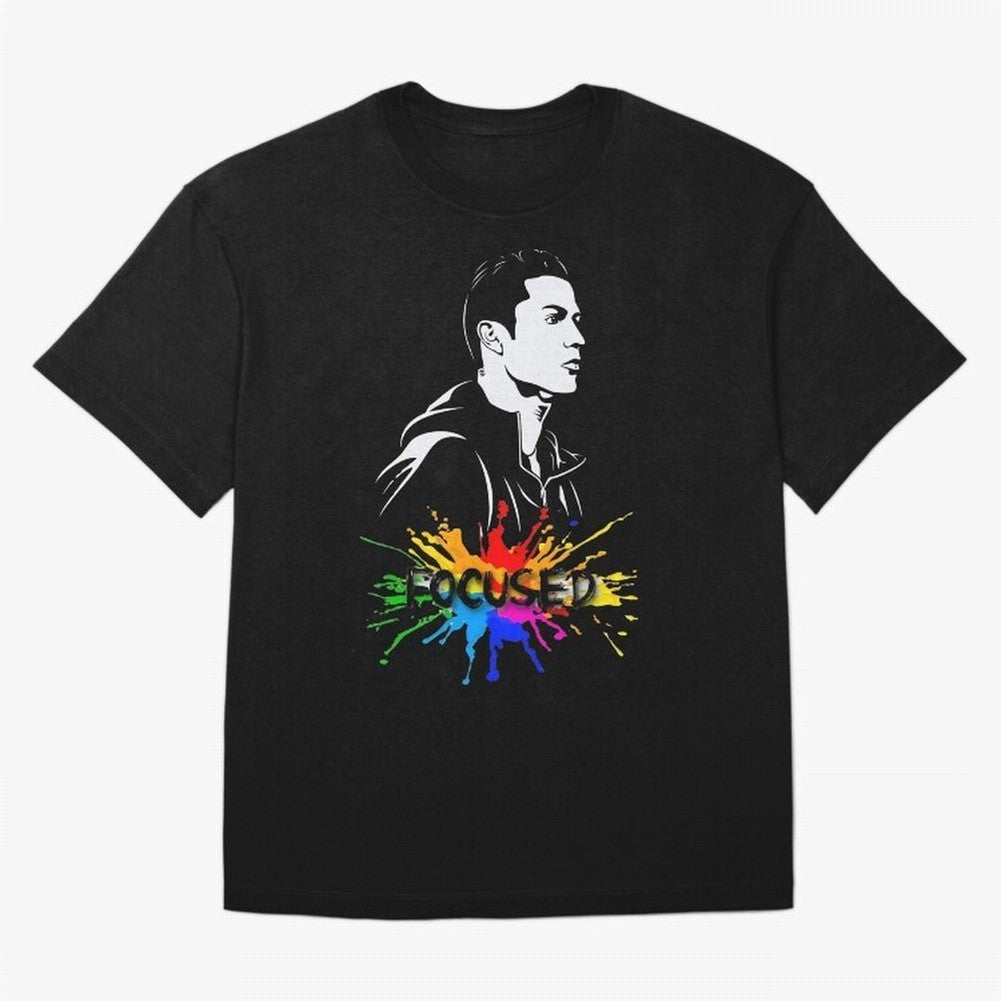 Christiano Ronaldo Focused Oversized T-Shirt Feel FIFA World Cup 2026 USA Canada Mexico Inspired by Neymar, Netherlands Energy, Football Passion, Legendary Performances, Festival Vibes and Supporter Community; Great for Supporters Who Love