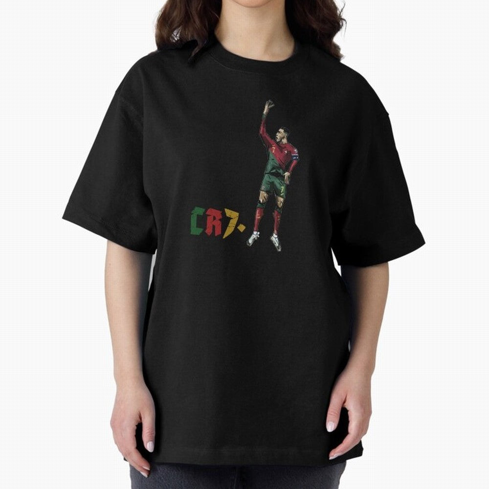 CR7. Oversized T-Shirt Bring Bold Fan Energy to Match Day Hype around FIFA World Cup 2026, CR7 and Messi, England and Germany, Football Festival Excitement, Trophy Ambitions, Country Rivalries and Star Player Buzz; Created for Match Day Parties,
