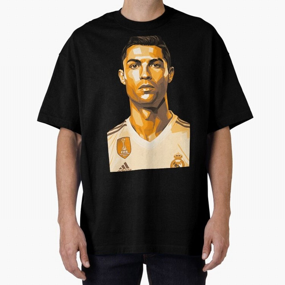 Ronaldo Oversized T-Shirt Capture Global Football Passion for FIFA World Cup 2026, with Mbappe and Neymar, England and Germany, Supporter Pride, Iconic Celebrations, Legendary Names and Global Match Day Energy; Perfect for People Who Love