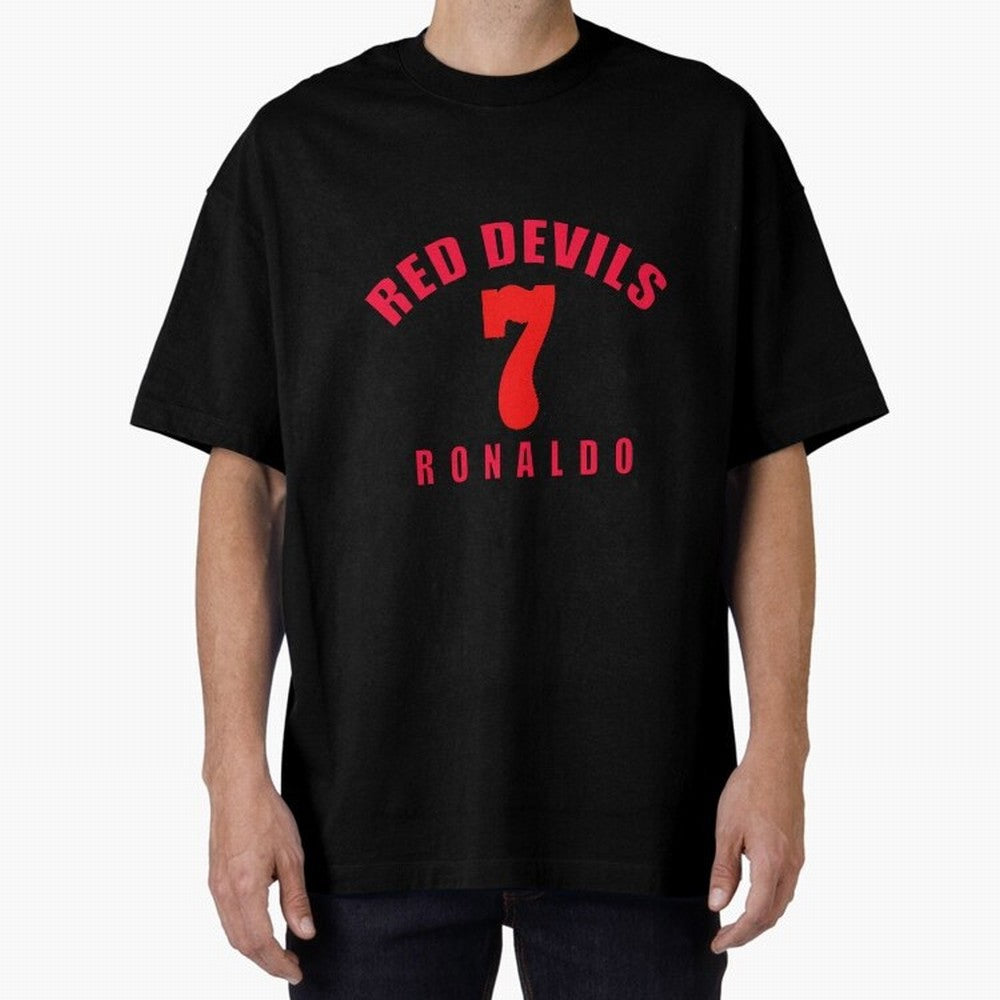Cristiano Ronaldo Manchester United Oversized T-Shirt Spotlight Global Football Passion for FIFA World Cup 2026 USA Canada Mexico, Connected to Mbappe, England and Germany, Tournament Hype, Historic Matchups, Family Viewing Parties and Global