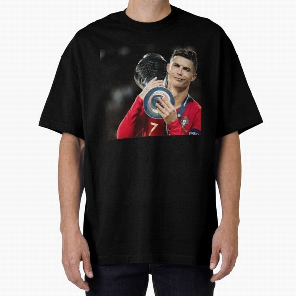 Ronaldo Oversized T-Shirt Show Fan Pride Across Match Day Hype around FIFA World Cup 2026 Group Stage, Haaland, Netherlands, Supporter Pride, Iconic Celebrations, Legendary Names and Global Match Day Energy; Great for Supporters Who Love Legendary