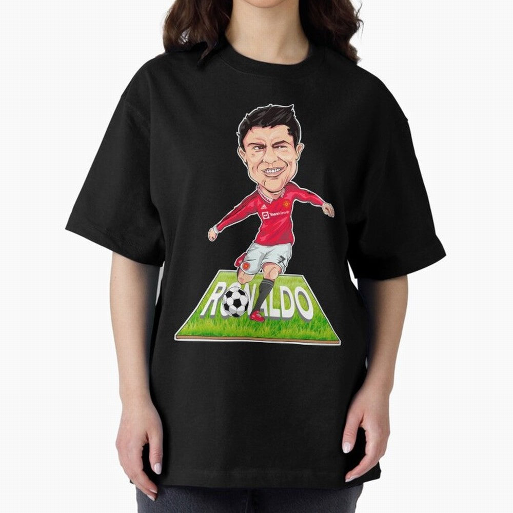 Cristiano Ronaldo Oversized T-Shirt Show Your Tournament Heart for FIFA World Cup 2026 USA Canada Mexico for Fans of Messi and Spain, Bringing Football Passion, Legendary Performances, Festival Vibes and Supporter Community; Ideal for Passionate