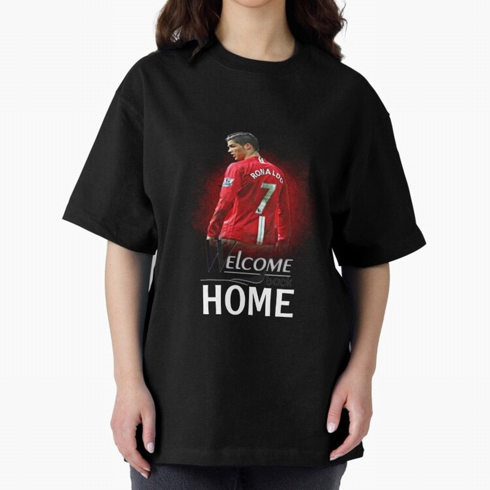 Cristiano Ronaldo welcome back - Manchester Oversized T-Shirt Bring Home Match Day Hype around FIFA World Cup 2026, Messi and Cristiano Ronaldo, France and Portugal, Supporter Pride, Iconic Celebrations, Legendary Names and Global Match Day Energy;