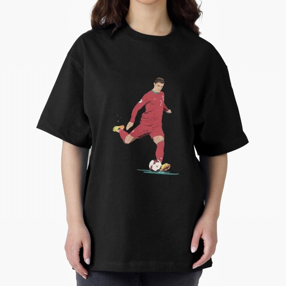 Cristiano ronaldo portugal 2022 Oversized T-Shirt Share the Excitement of Match Day Hype around FIFA World Cup 2026 USA Canada Mexico, Messi, Neymar and Mbappe, Spain and Netherlands, Sports Nostalgia, International Competition, Famous Players and