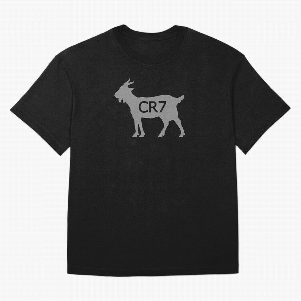 CR7 GOAT Grey 2 Oversized T-Shirt Elevate Global Football Passion for FIFA World Cup 2026 USA Canada Mexico, Connected to Messi, Neymar and Mbappe, Brazil, Stadium Chants, National Pride, Trophy Dreams and Unforgettable Football Memories; Ideal for