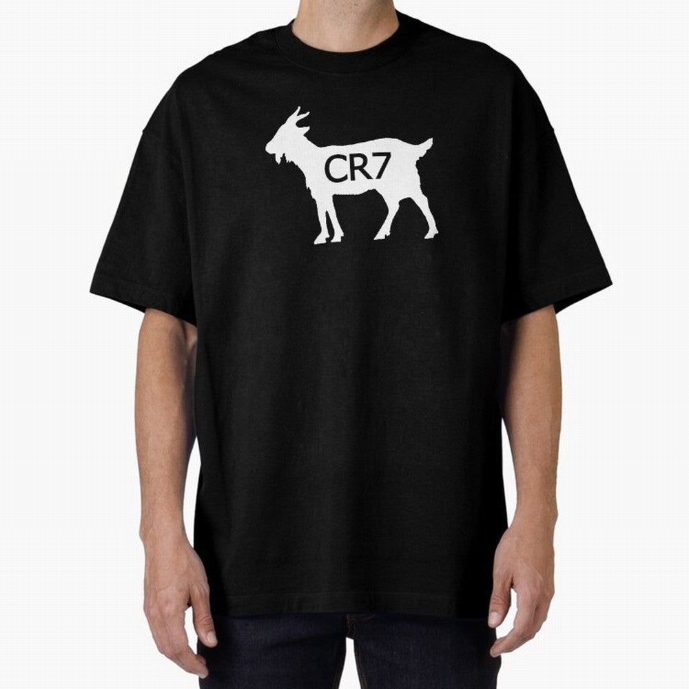 CR7 GOAT Oversized T-Shirt Embrace Global Football Passion for FIFA World Cup 2026 Group Stage, with Messi, Brazil, Classic Soccer Heritage, Championship Pressure, Fan Loyalty and International Pride; Created for Match Day Parties, Soccer Gifts,