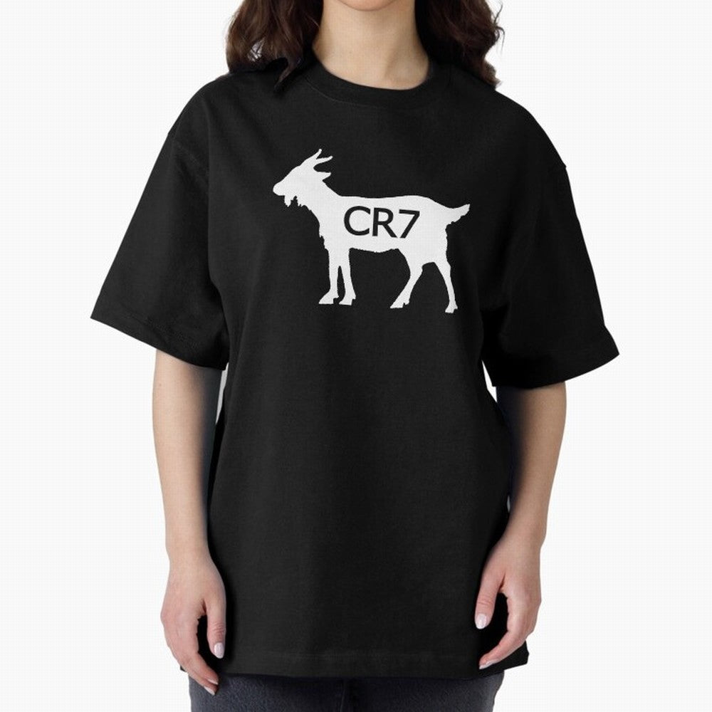 CR7 GOAT Oversized T-Shirt Embrace Global Football Passion for FIFA World Cup 2026 Group Stage, with Messi, Brazil, Classic Soccer Heritage, Championship Pressure, Fan Loyalty and International Pride; Created for Match Day Parties, Soccer Gifts,