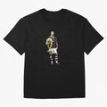 Cristiano Ronaldo CR7 Game Time Pixel Artwork Futbol Soccer Oversized T-Shirt Celebrate Soccer Greatness during the FIFA World Cup 2026 Group Stage Journey through Mbappe and Neymar Highlights, Brazil, Portugal and Argentina Pride, Classic Soccer