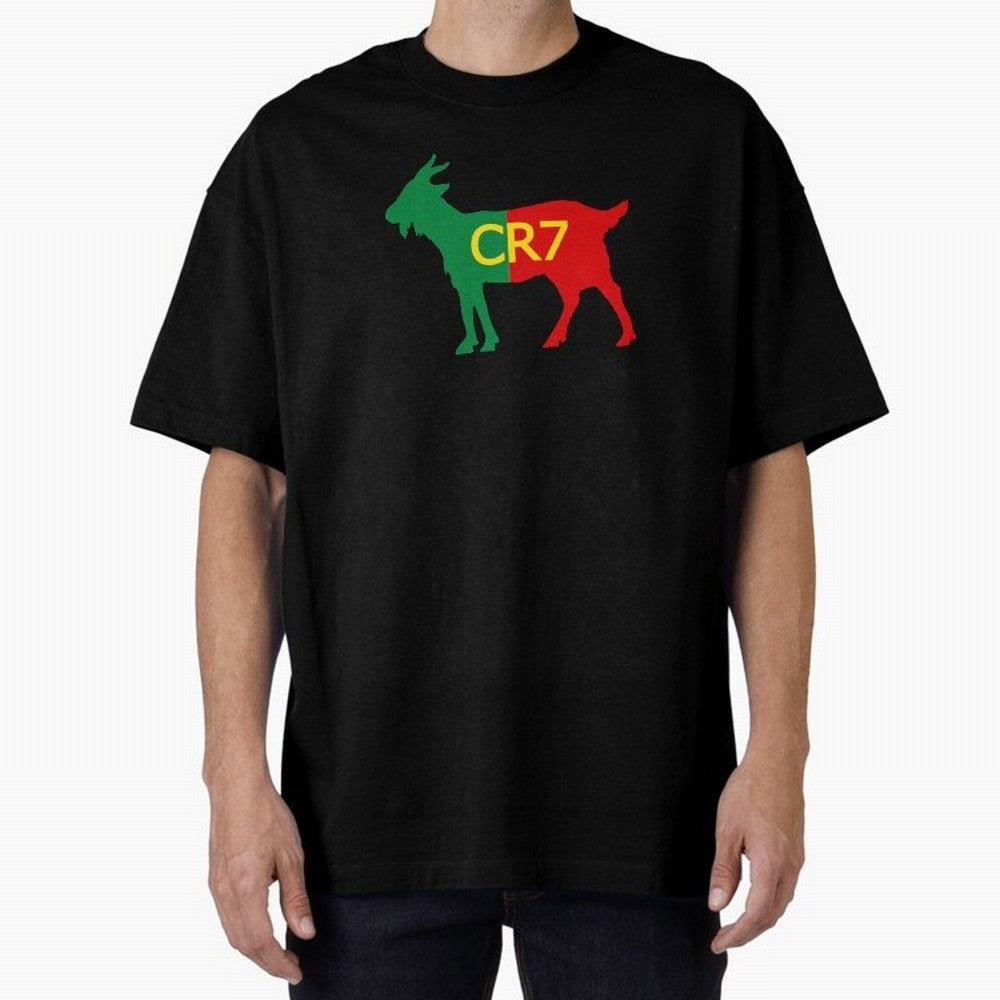 CR7 GOAT Tuga 2 Oversized T-Shirt Keep Football History Alive during FIFA World Cup 2026 Group Stage Spirit, Filled with Brazil, Messi, Neymar and Mbappe, Vintage Soccer Flavor, Modern Football Stars, National Flags and Final Night Emotion; Great