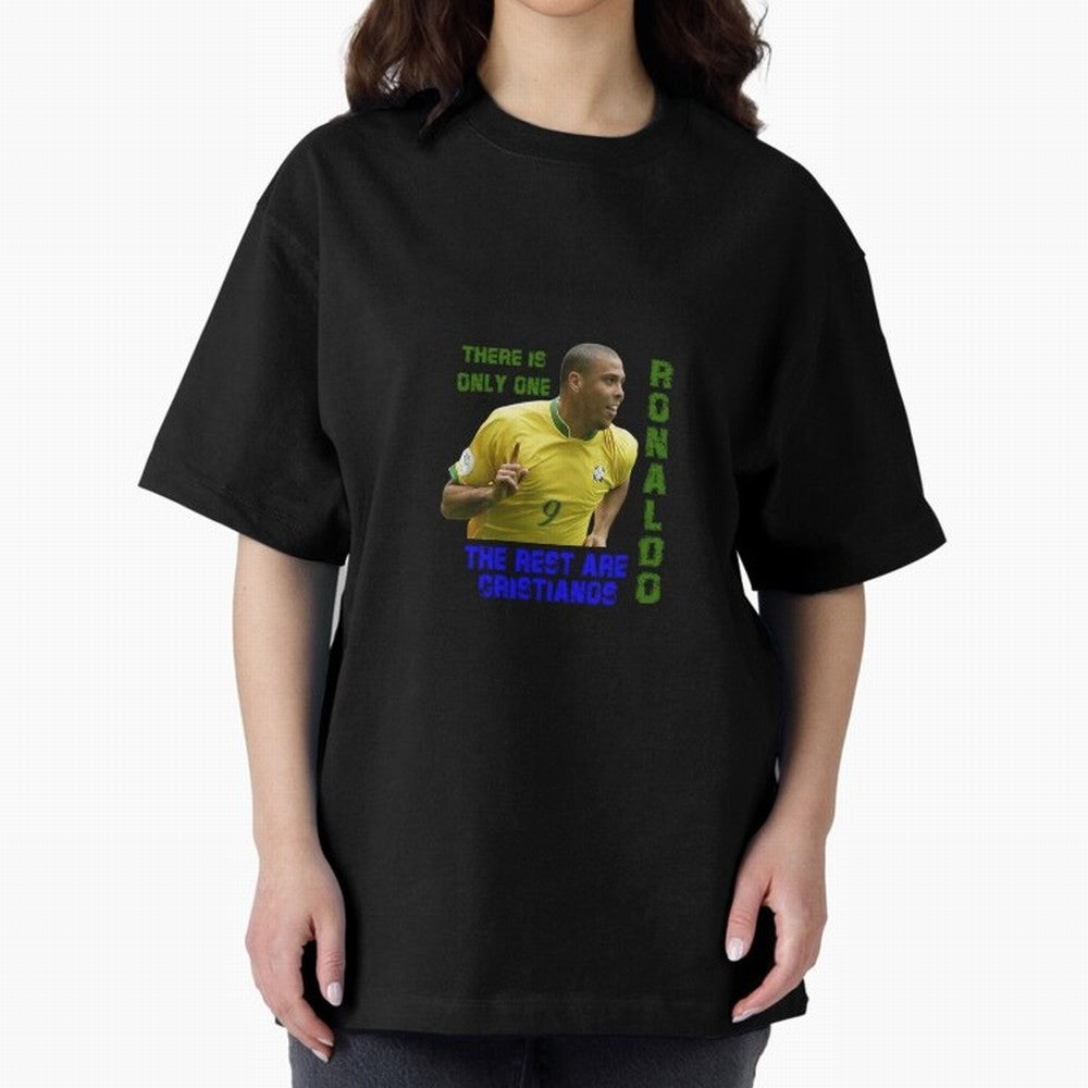 There is only one Ronaldo, the rest are Cristianos - Ronaldo Football Meme Oversized T-Shirt Represent FIFA World Cup 2026 Group Stage Spirit, Centered on France and Portugal, Haaland, Football History, Final Match Energy, Crowd Noise and Once in a