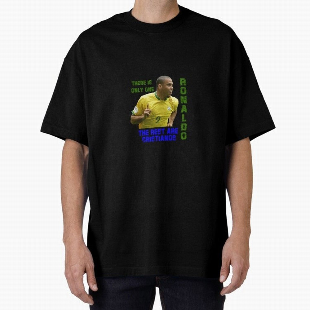 There is only one Ronaldo, the rest are Cristianos - Ronaldo Football Meme Oversized T-Shirt Represent FIFA World Cup 2026 Group Stage Spirit, Centered on France and Portugal, Haaland, Football History, Final Match Energy, Crowd Noise and Once in a