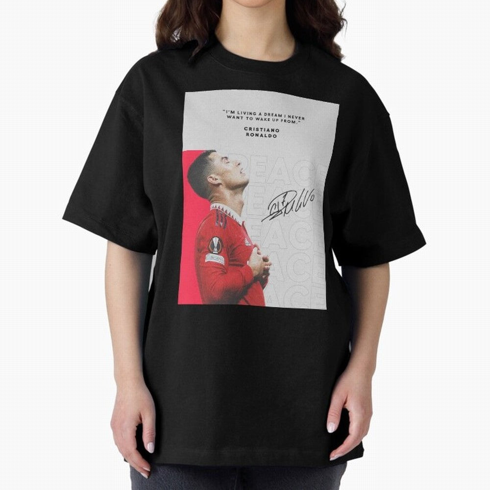PEACE OF MIND Oversized T-Shirt Fuel Match Day Hype around FIFA World Cup 2026 USA Canada Mexico, Neymar, Spain and Netherlands, Sports Nostalgia, International Competition, Famous Players and Unforgettable Victories; Created for Match Day Parties,