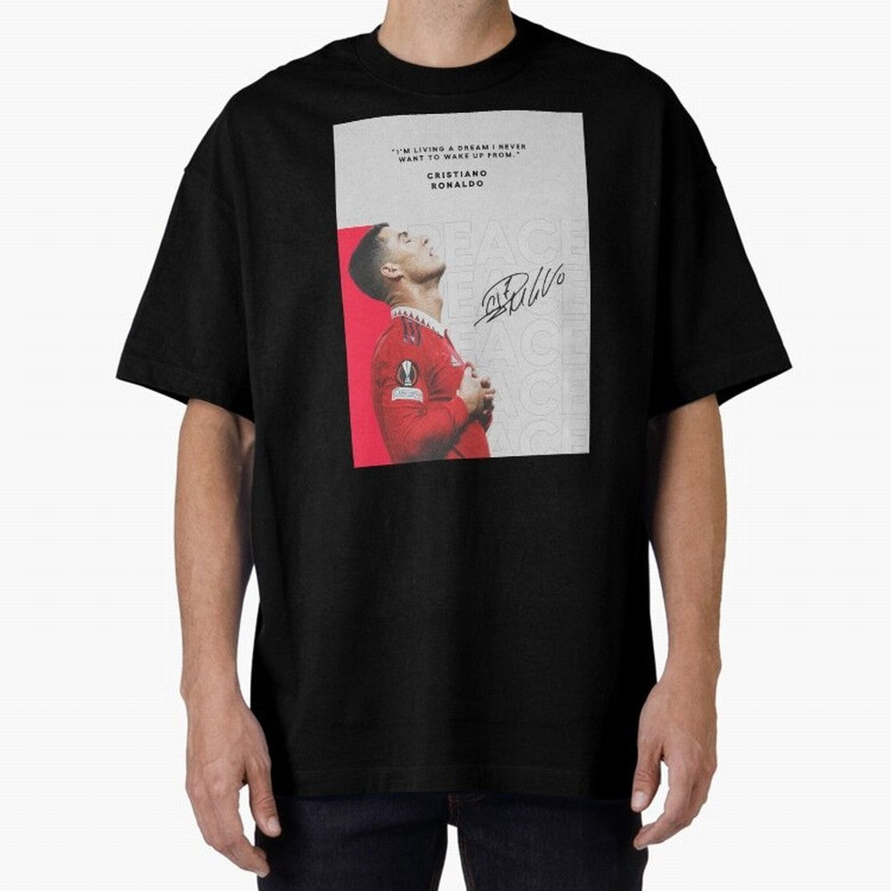 PEACE OF MIND Oversized T-Shirt Fuel Match Day Hype around FIFA World Cup 2026 USA Canada Mexico, Neymar, Spain and Netherlands, Sports Nostalgia, International Competition, Famous Players and Unforgettable Victories; Created for Match Day Parties,