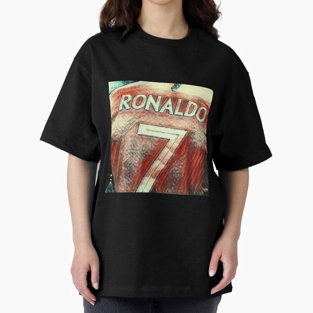 CR7 Oversized T-Shirt Celebrate Soccer Greatness during FIFA World Cup 2026 Group Stage Spirit, Built around Brazil, Portugal and Argentina, Messi, CR7 and Mbappe, Football History, Final Match Energy, Crowd Noise and Once in a Lifetime Moments;