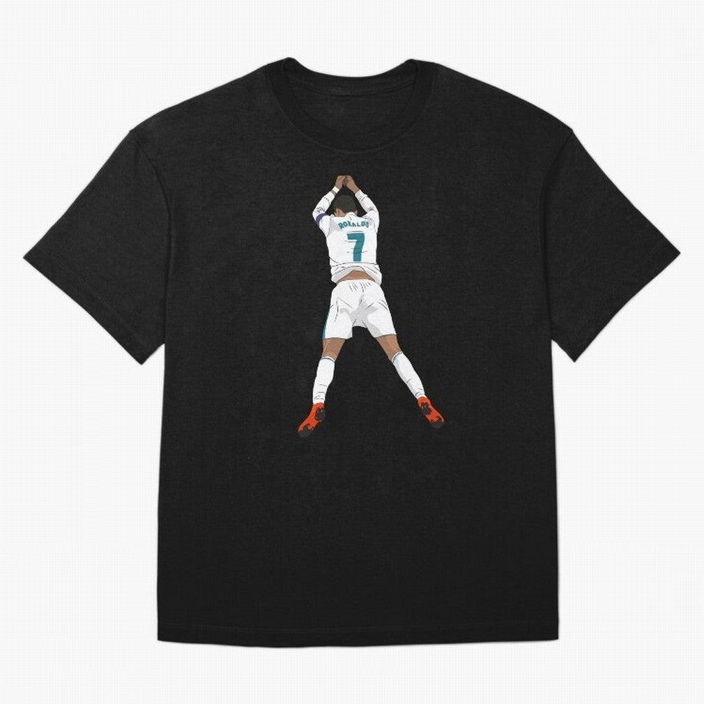 Cristiano Ronaldo Iconic Celebration Oversized T-Shirt Bring World Football Passion into FIFA World Cup 2026 USA Canada Mexico Centered on CR7 and Messi, Brazil, Portugal and Argentina Energy, Stadium Memories, Football Loyalty, International