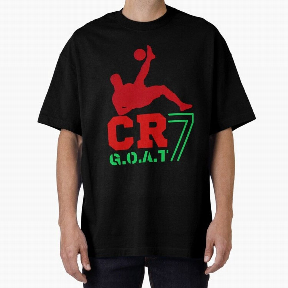 CR7 G.O.A.T Oversized T-Shirt Share FIFA World Cup 2026 Group Stage Built around Cristiano Ronaldo, Haaland and CR7, England and Germany Energy, Worldwide Fan Energy, Dramatic Goals, Stadium Lights and Championship Celebrations; Perfect for Fans,
