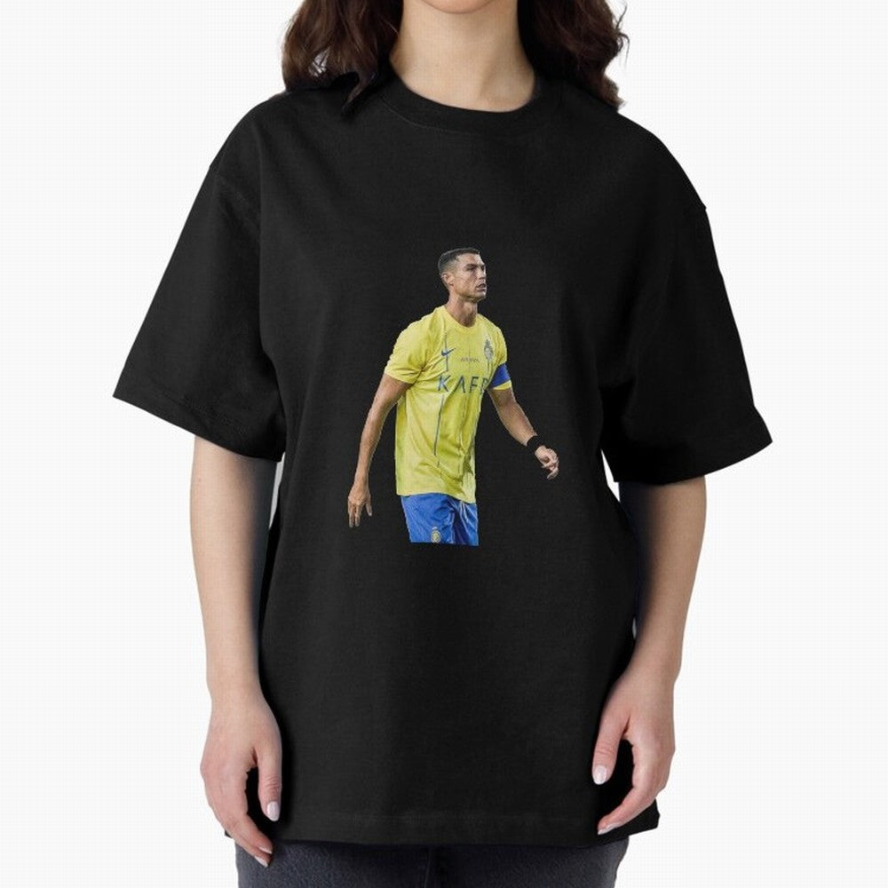 Ronaldo Al Nassar Oversized T-Shirt Celebrate Fan Culture around FIFA World Cup 2026 Group Stage Connected to Mbappe, France and Portugal Energy, Global Supporter Spirit, Legendary Goals, National Colors and Tournament Celebration; Perfect for