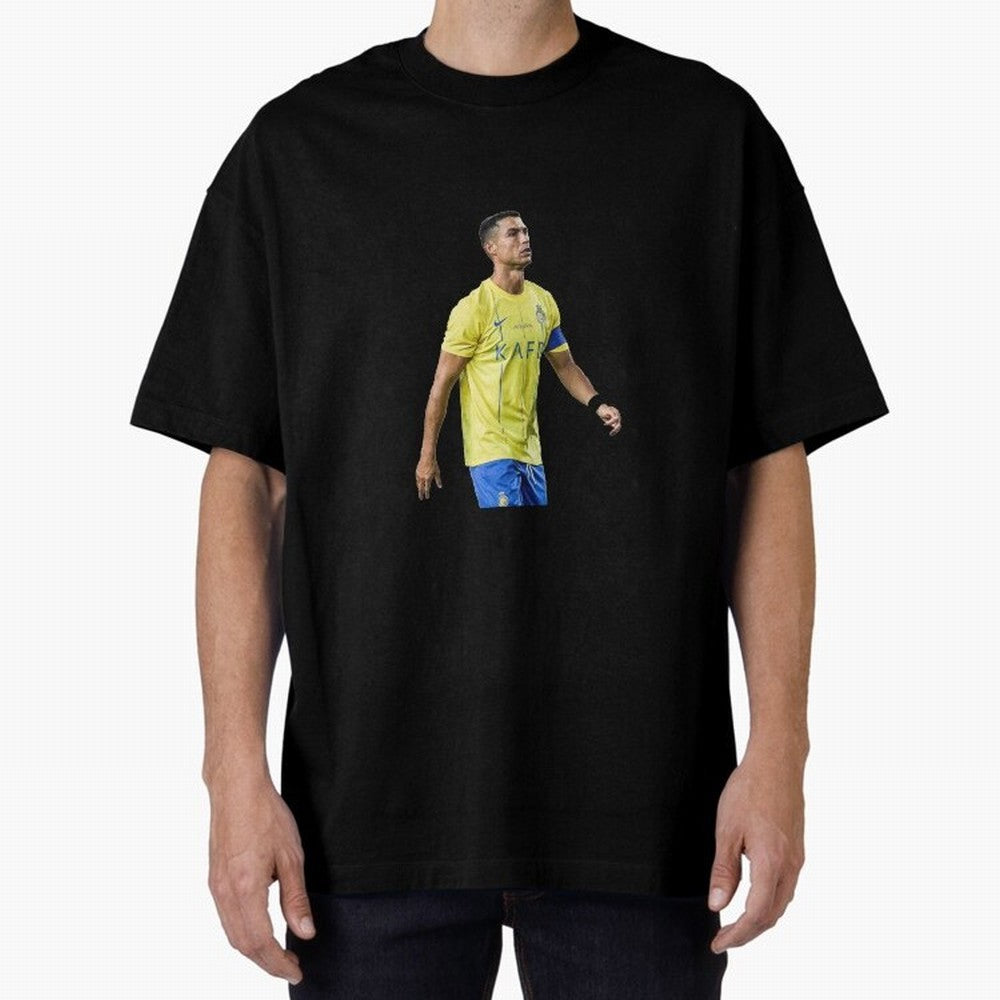 Ronaldo Al Nassar Oversized T-Shirt Celebrate Fan Culture around FIFA World Cup 2026 Group Stage Connected to Mbappe, France and Portugal Energy, Global Supporter Spirit, Legendary Goals, National Colors and Tournament Celebration; Perfect for