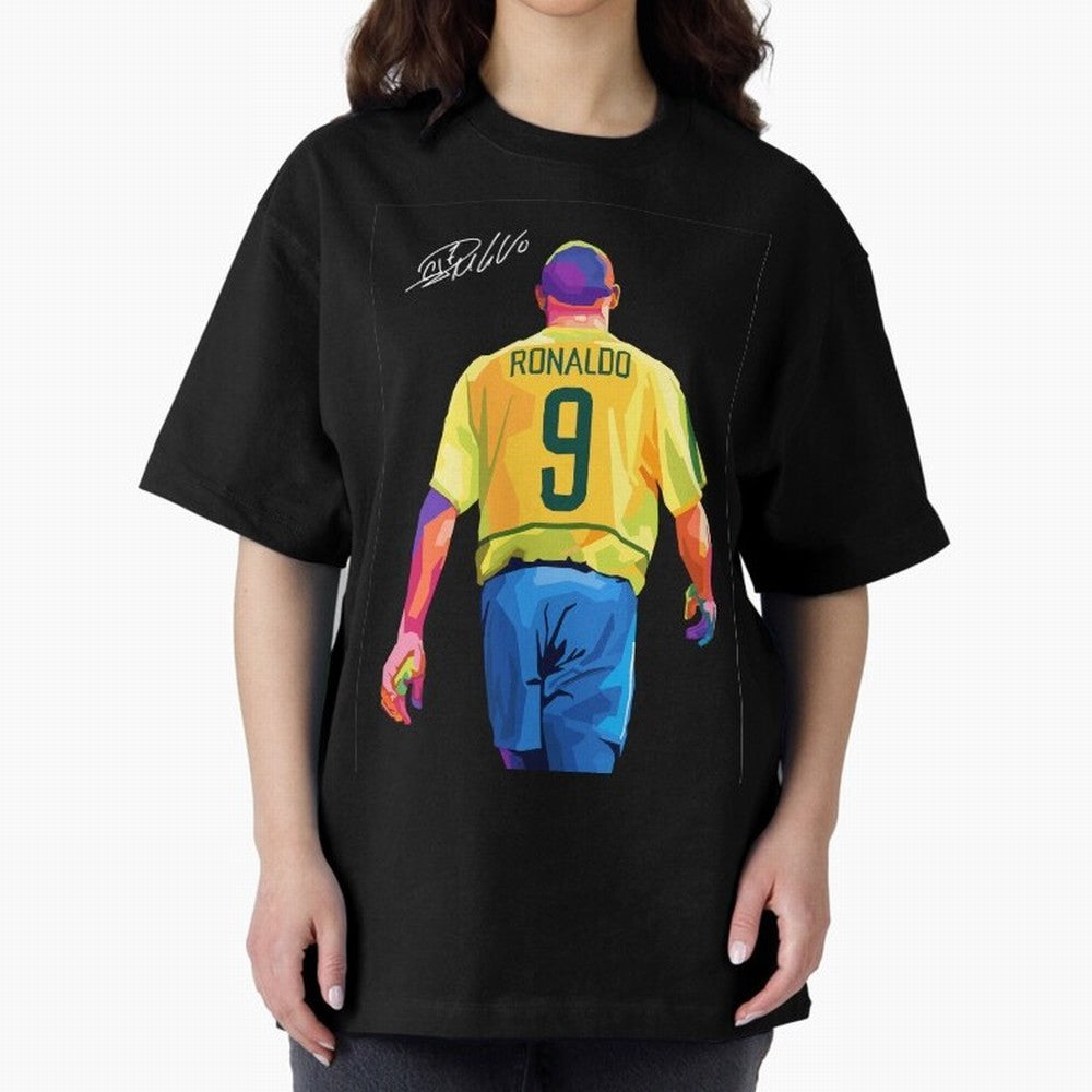 Ronaldo Nazario Oversized T-Shirt Celebrate Soccer Greatness during the FIFA World Cup 2026 Group Stage Journey through Cristiano Ronaldo, Haaland and CR7 Highlights, Netherlands Pride, Championship Spirit, Famous Goals, Roaring Crowds and
