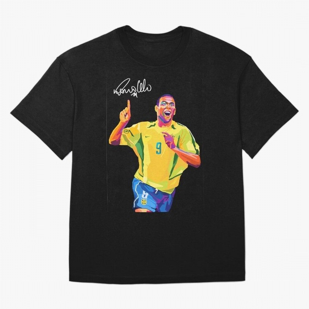 Ronaldo Nazario Pop Art Oversized T-Shirt Represent FIFA World Cup 2026 Spirit, Built around Brazil, Portugal and Argentina, Messi, CR7 and Mbappe, Tournament Hype, Historic Matchups, Family Viewing Parties and Global Sports Pride; Perfect for